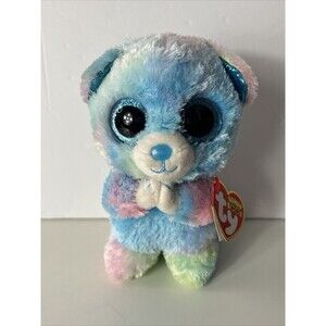 Ty Beanie Boos - HOPE the Tie-Dye Praying Bear (6 Inch) NEW MINT with MINT TAGS